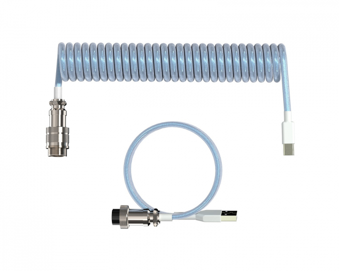 MaxCustom Aviator Coiled Cable USB-C - Light Blue