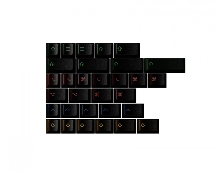 KBDfans PBTfans Retro Dark Lights R2 - Rainbow kit