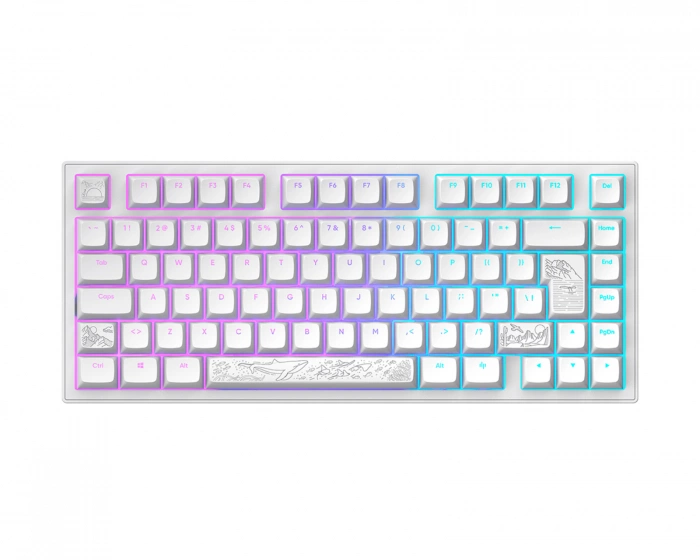 Dark Project ALU81 Gaming Keyboard RGB - Nostra [g3ms Moonstone] - White