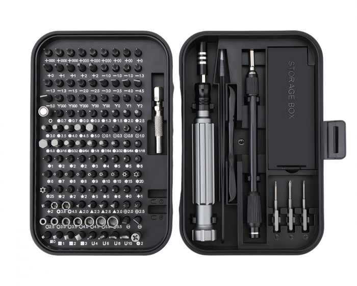 MaxMount Tool Set (150 Pieces) – Universal Screwdriver Set with 117 Bits